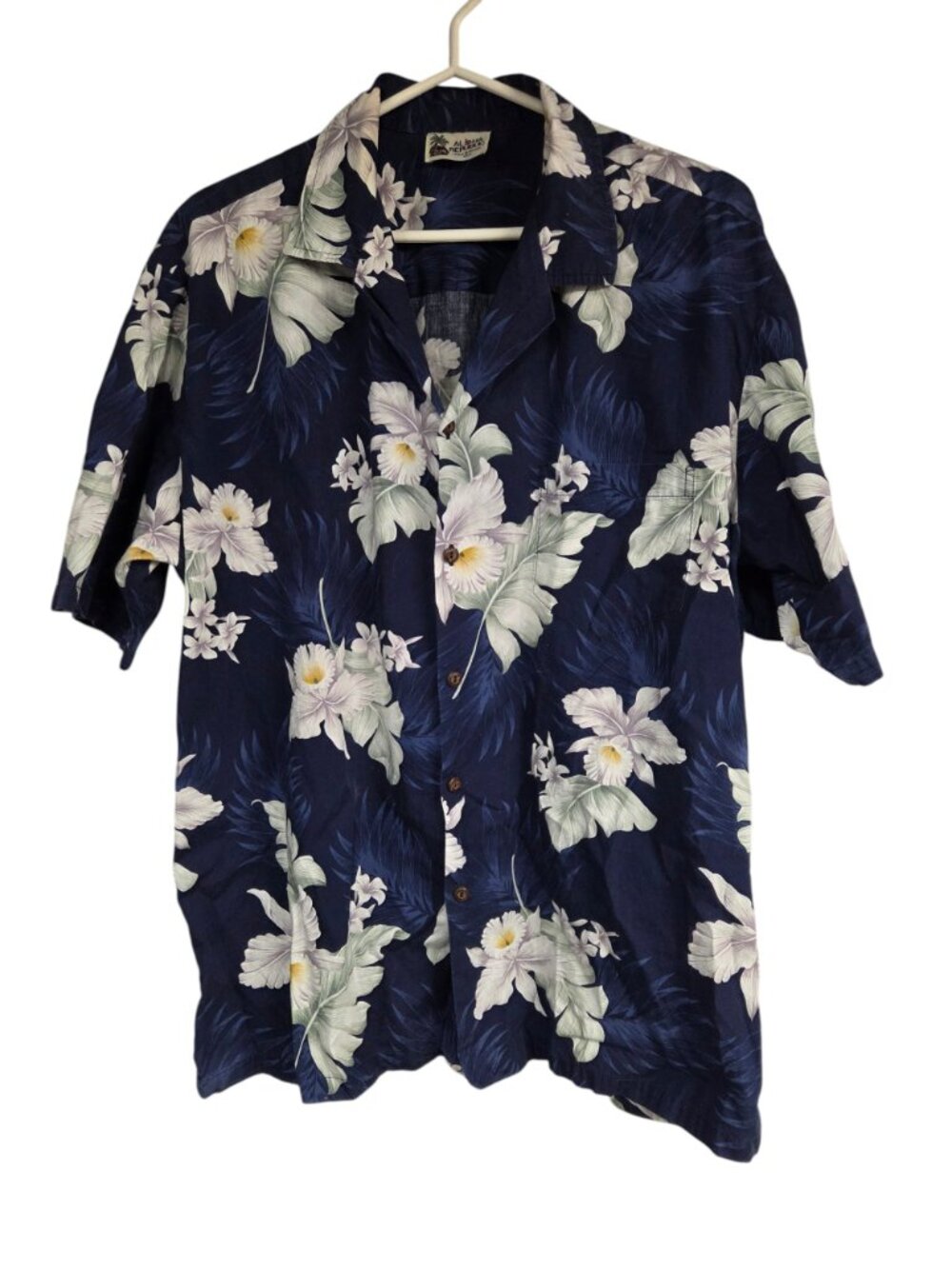 Men's XL Aloha Republic Flora Hawaiian Button Shirt Short Sleeve Made in USA